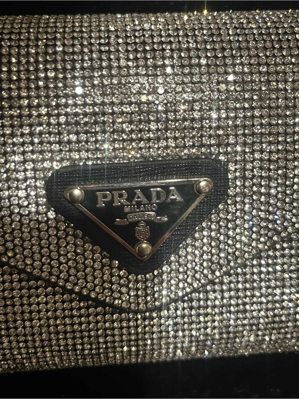 Prada Silver Crystal Envelope Crossbody Bag VIP - Picture 2 of 5